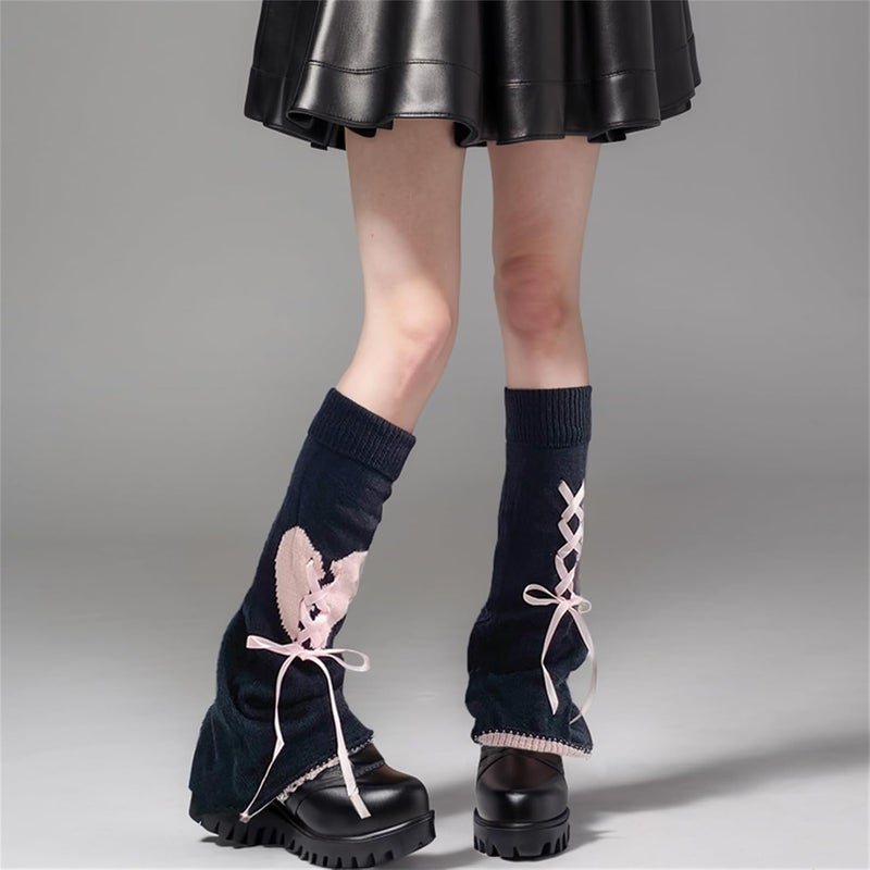 Insdark Goth Leg Warmers Women Japanese Gothic Y2k Harajuku Grunge Emo Punk 80s - Image 5